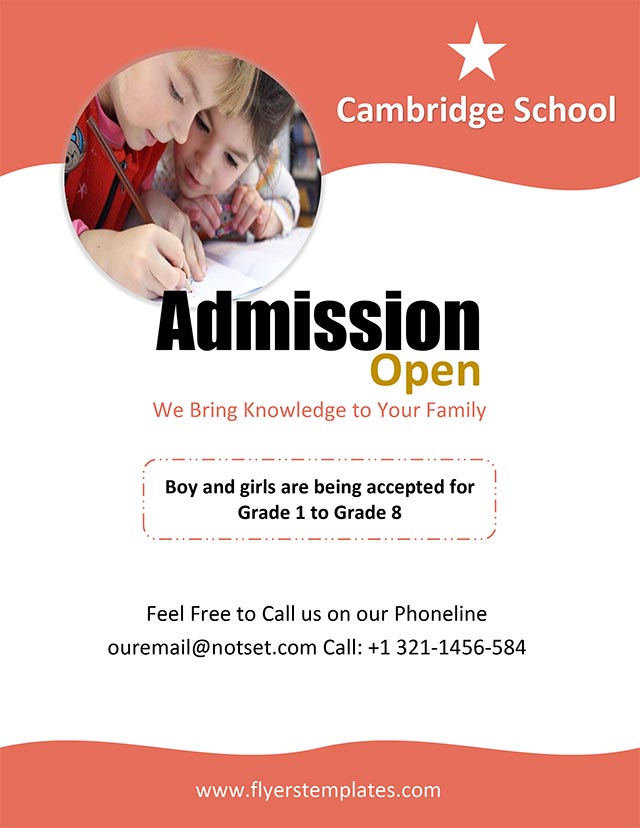 School Admission Open Flyer Template